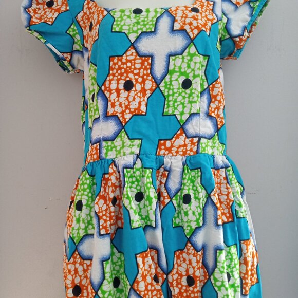 Ankara African print Dress Handmade size 10 - Picture 7 of 7